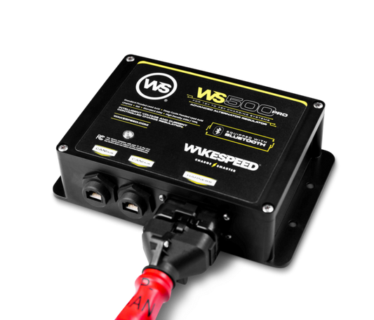 Wakespeed WS500 Pro Bluetooth alternator regulator for advanced battery charging with smartphone app integration
