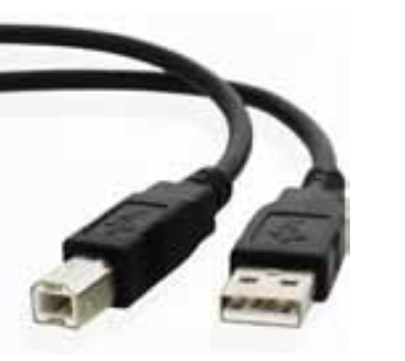 USB Configuration Cable with USB-A and USB printer-style connectors for Version 2.0 boards, 6 ft length