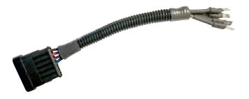 WS100 to Ford female cable connector with protective sleeve for voltage regulator connection