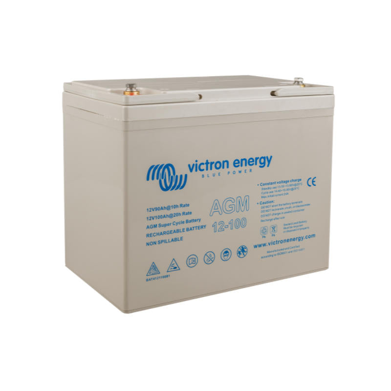 12V 100Ah AGM Super Cycle Battery (right)