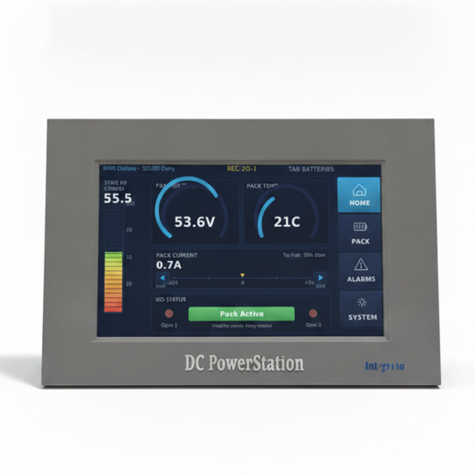 7 inch webserver PowerStation integrator with LCD display and panel mount bezel